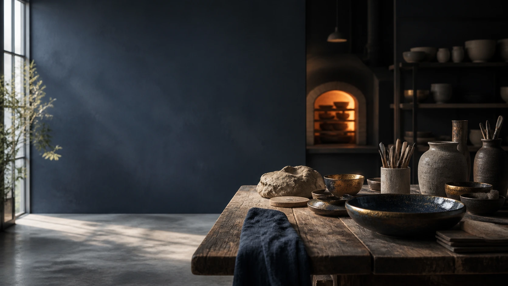 TENMOKU ATELIER ceramic studio with handmade vessels and kiln-fired glaze