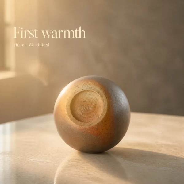 Wood-Fired Jian Zhan Tea Cup — Fine-Clay, Quiet Rustic Character, Clean Understated Character, 110 ml glaze