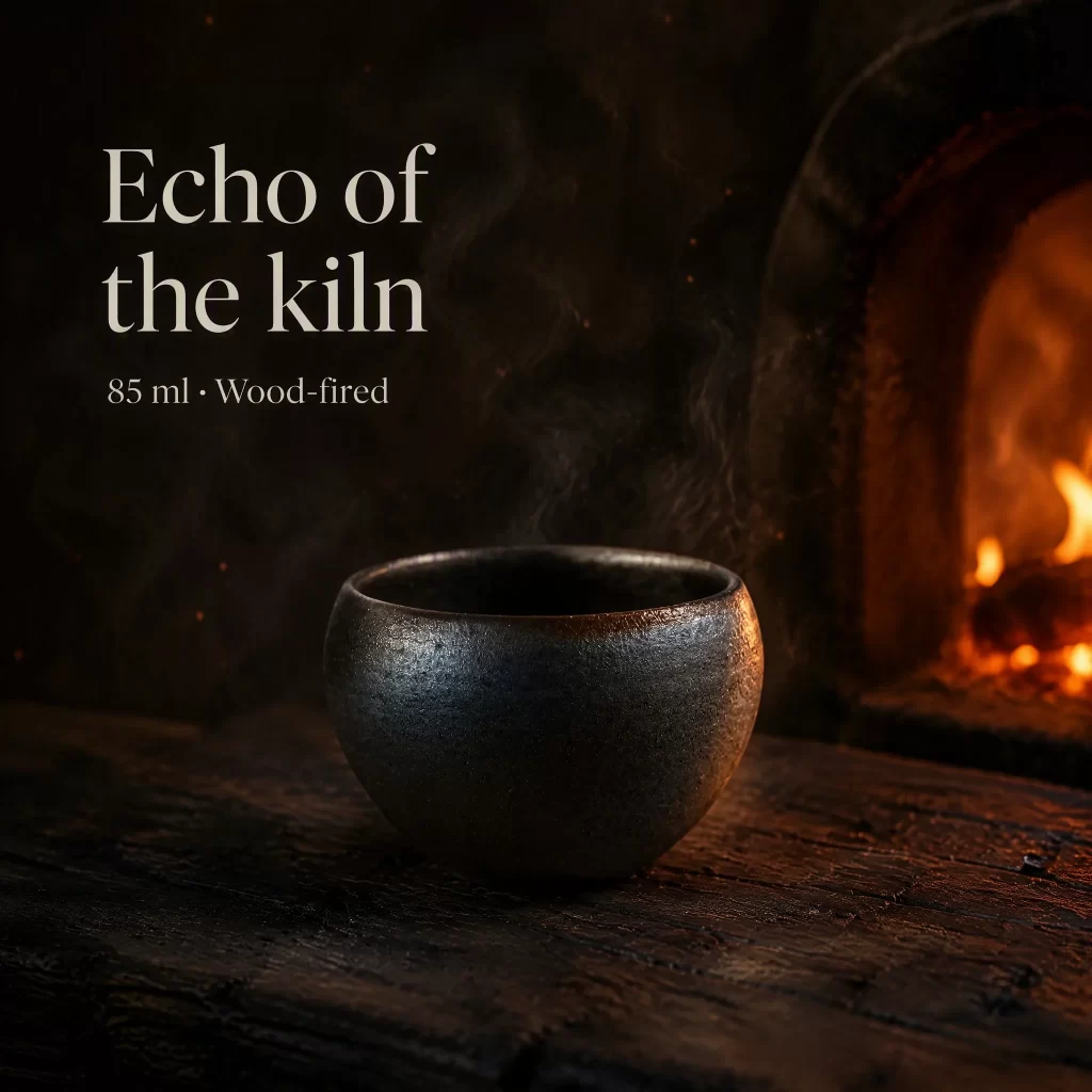 Wood-Fired Jian Zhan Tea Cup — Iron-Clay, Natural Ash Variation, Quiet Rustic Character, 85 ml