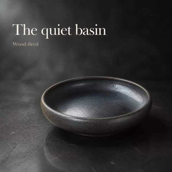 Wood-Fired Jian Zhan Teapot Stand — Iron-Clay, Grounded, Understated Character, Clean Understated Character glaze