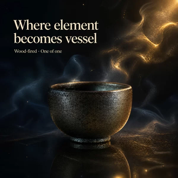 Wood-Fired Jian Zhan Tea Cup — Ash-Fired Starry Glaze, 125 ml glaze