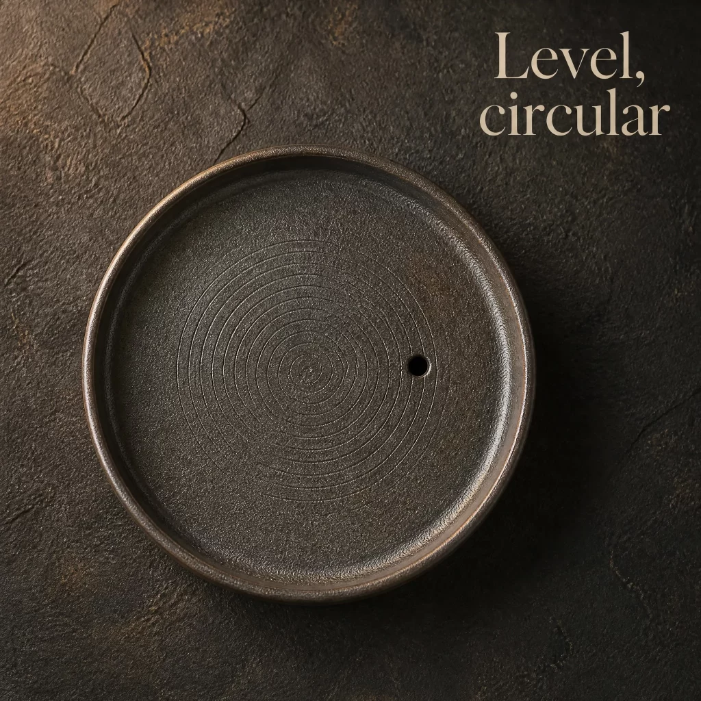 Wood-Fired Jian Zhan Teapot Stand — Rust Ash, 17.7 cm detail 2