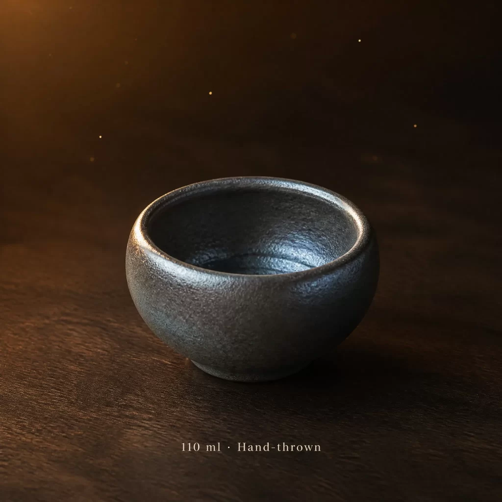 Wood-Fired Jian Zhan Tea Cup — Gold Ash, Iron-Clay, 110 ml detail 2