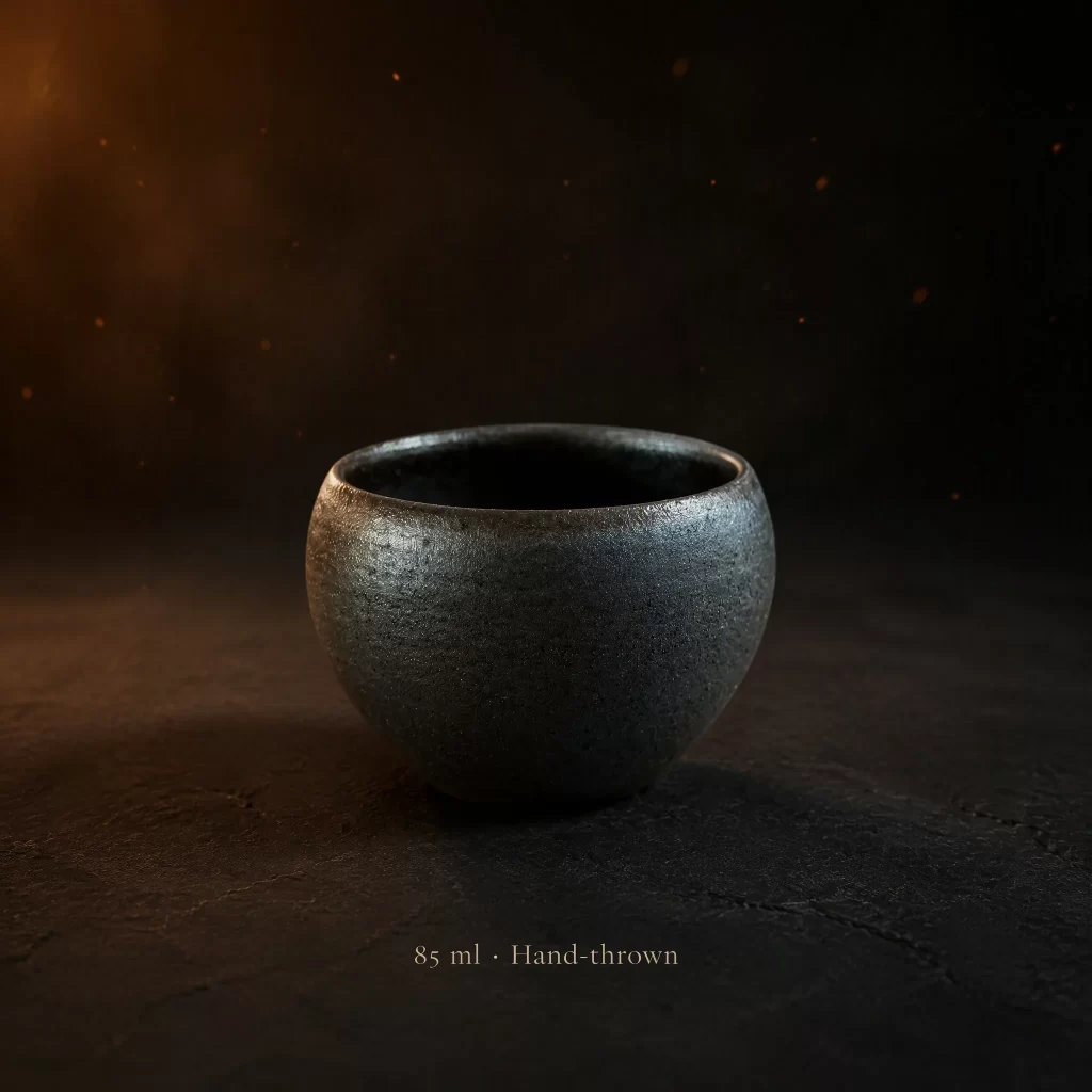 Wood-Fired Jian Zhan Tea Cup — Iron-Clay, Natural Ash Variation, Quiet Rustic Character, 85 ml detail 2