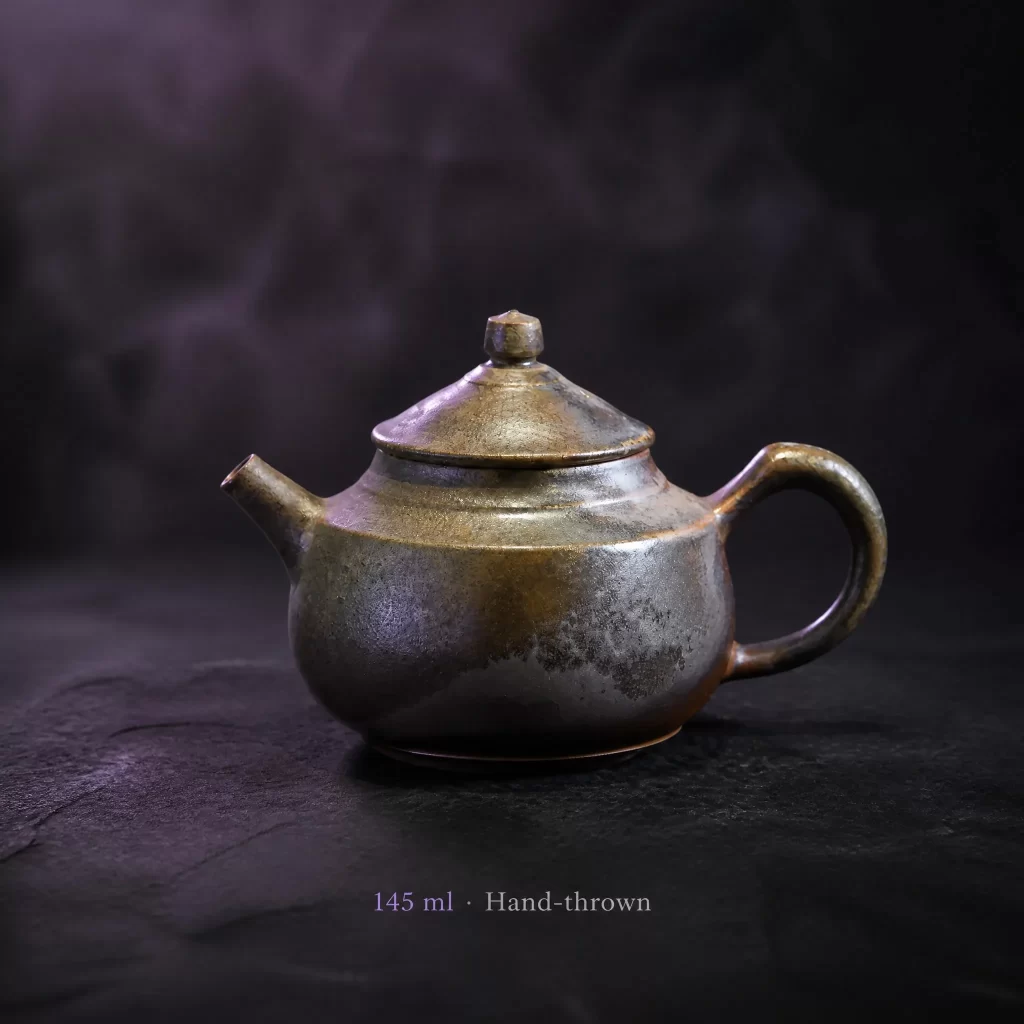 Wood-Fired Jian Zhan Teapot — Longyuan, Fine-Clay, Ash-And-Fire Contrast, Strong Ash Glaze Color, 145 ml detail 2