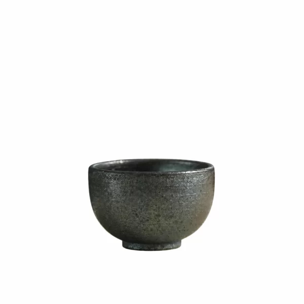 Wood-Fired Jian Zhan Tea Cup — Ash-Fired Starry Glaze, 125 ml
