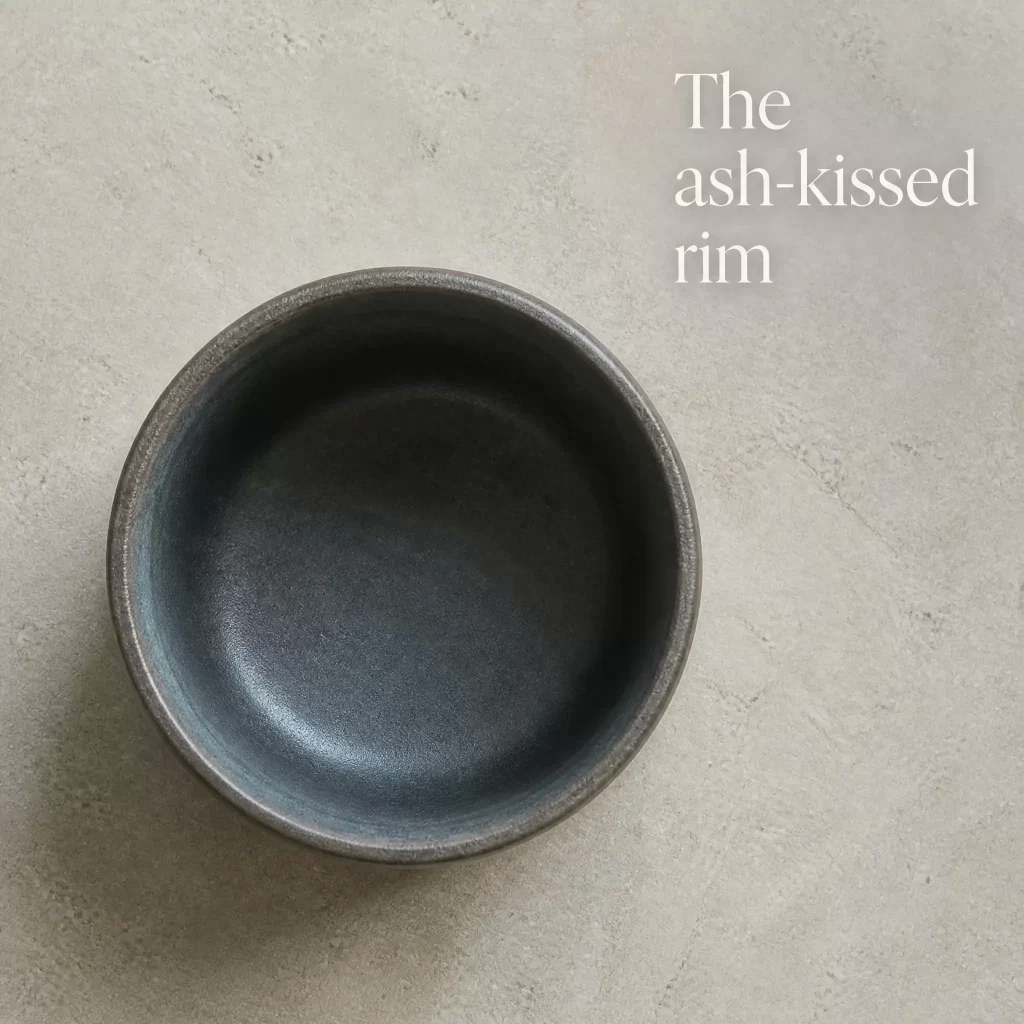 Wood-Fired Jian Zhan Tea Wastewater Bowl — Iron-Clay, Natural Ash Variation, Quiet Rustic Character detail 3