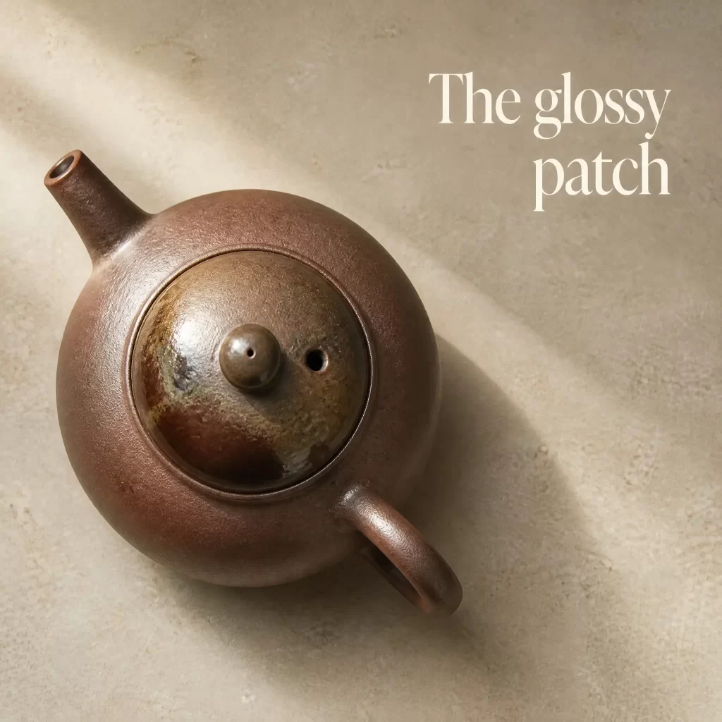 Handmade Wood-Fired Iron Clay Teapot | Natural Glaze Gongfu Tea Pot with Fruitwood Firing, 75 ml detail 3
