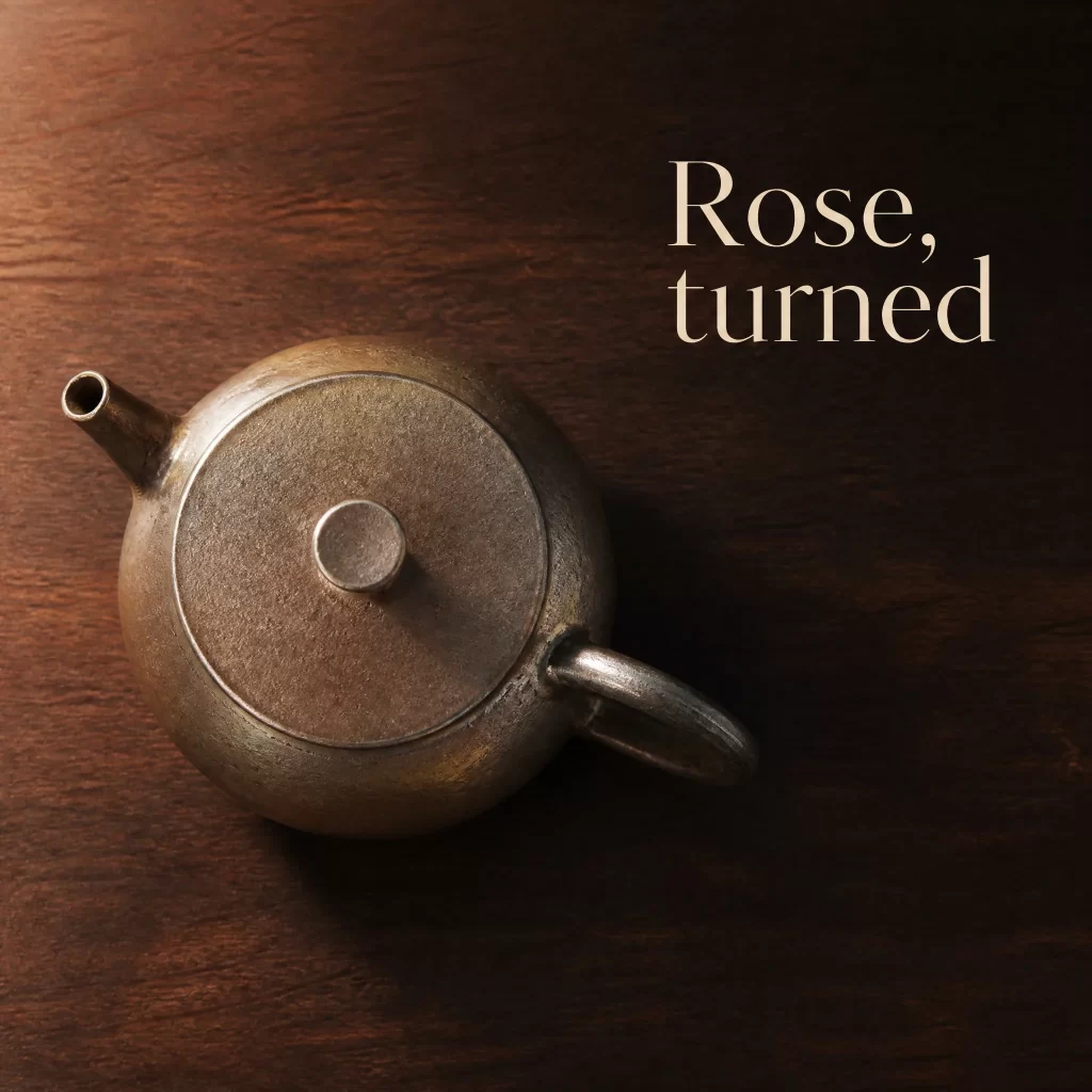 Wood-Fired Jian Zhan Teapot — Heng, Fine-Clay, Contrasting Sides, Rose-Gold Glaze, 125 ml detail 3