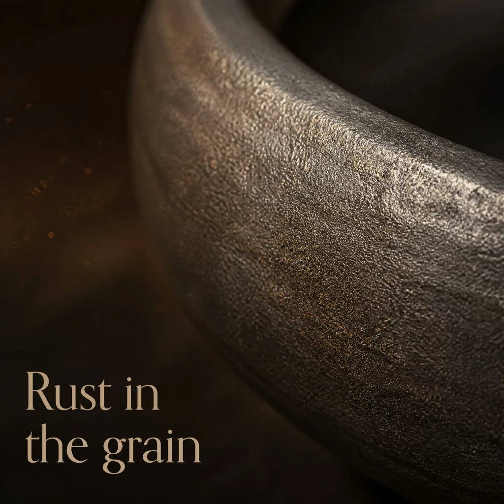Wood-Fired Jian Zhan Teapot Stand — Rustic Rust Ash, 15 cm detail 3
