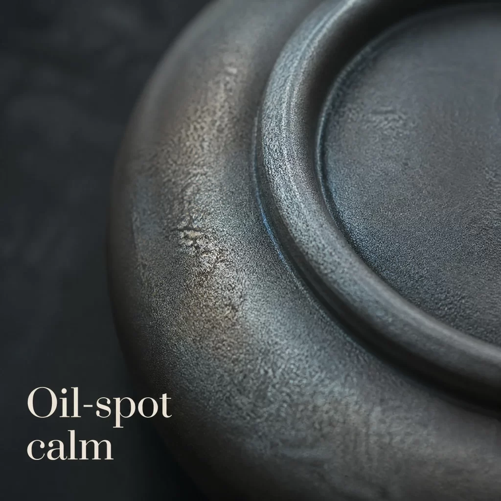 Wood-Fired Jian Zhan Teapot Stand — Iron-Clay, Grounded, Understated Character, Clean Understated Character detail 3