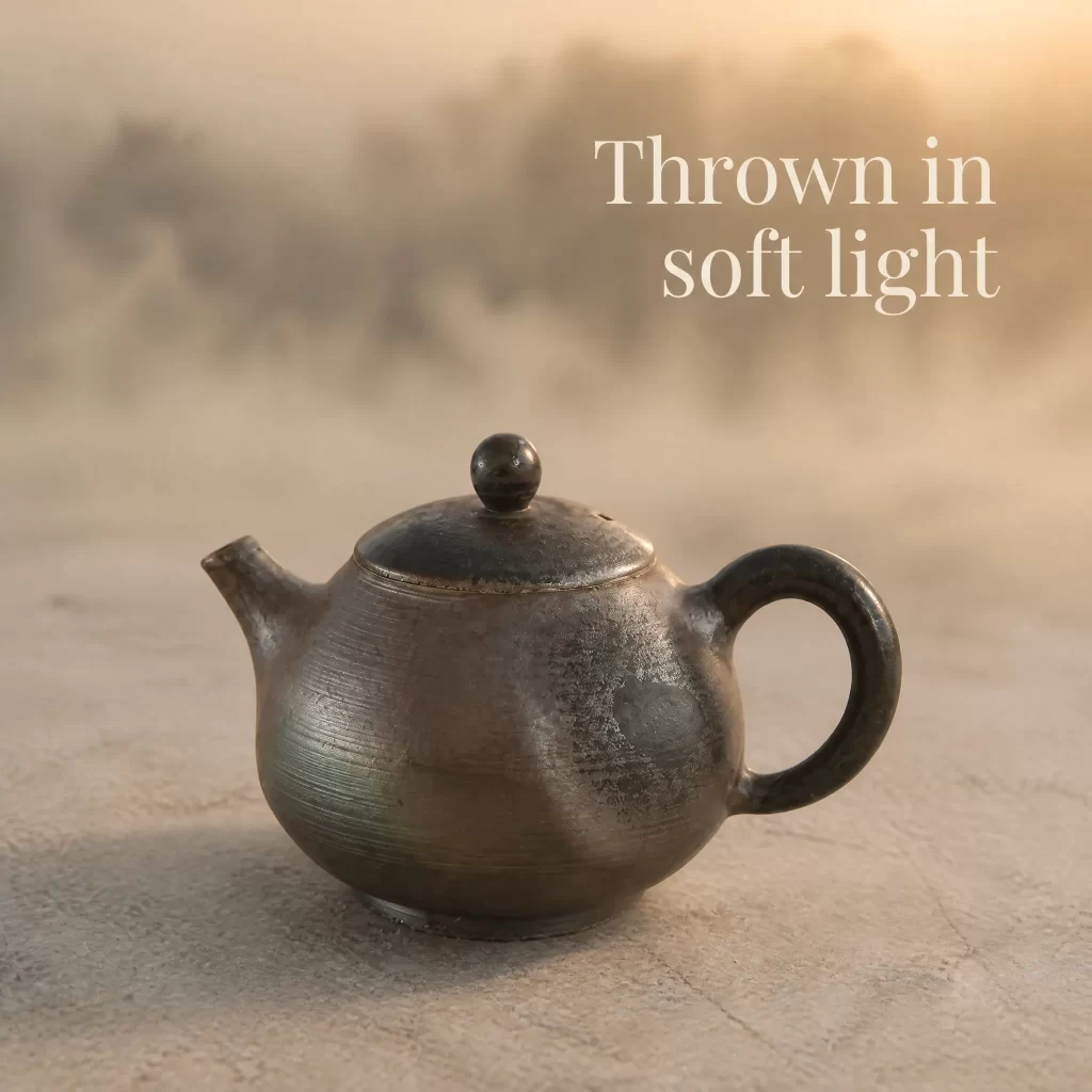 Wood-Fired Jian Zhan Teapot — Qingyang, Fine-Clay, Natural Ash Variation, 125 ml detail 4