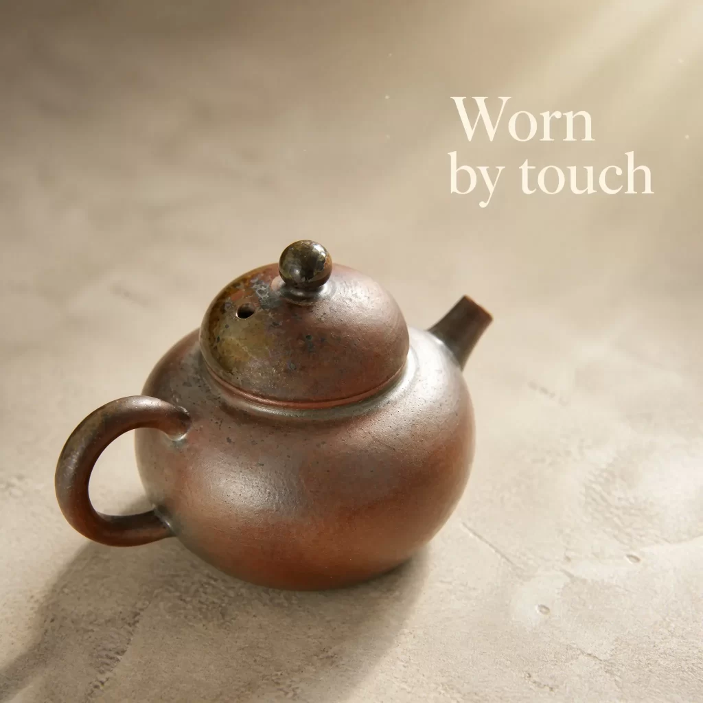 Handmade Wood-Fired Iron Clay Teapot | Natural Glaze Gongfu Tea Pot with Fruitwood Firing, 75 ml detail 4