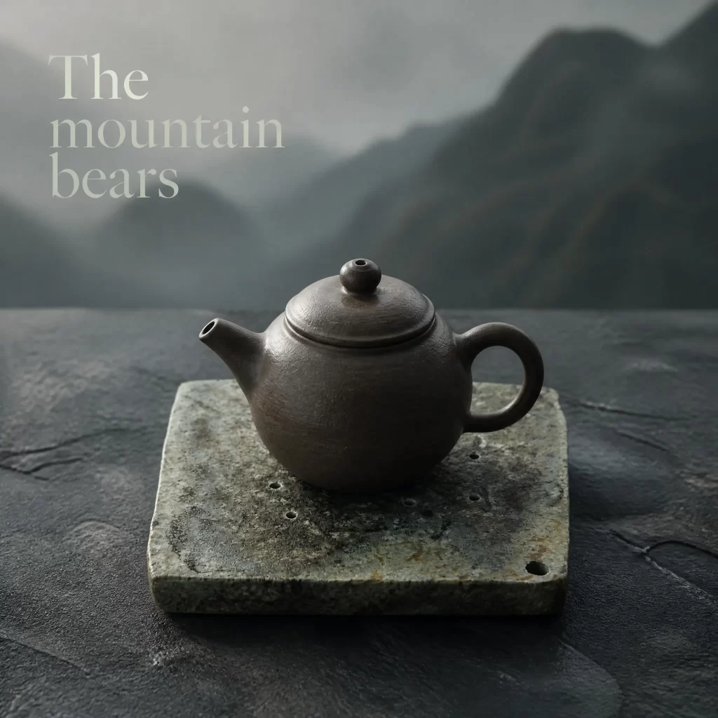 Wood-Fired Jian Zhan Teapot Stand — Guichuan, Rough-Clay, Golden Lustrous Glaze, Flowing Glaze detail 4