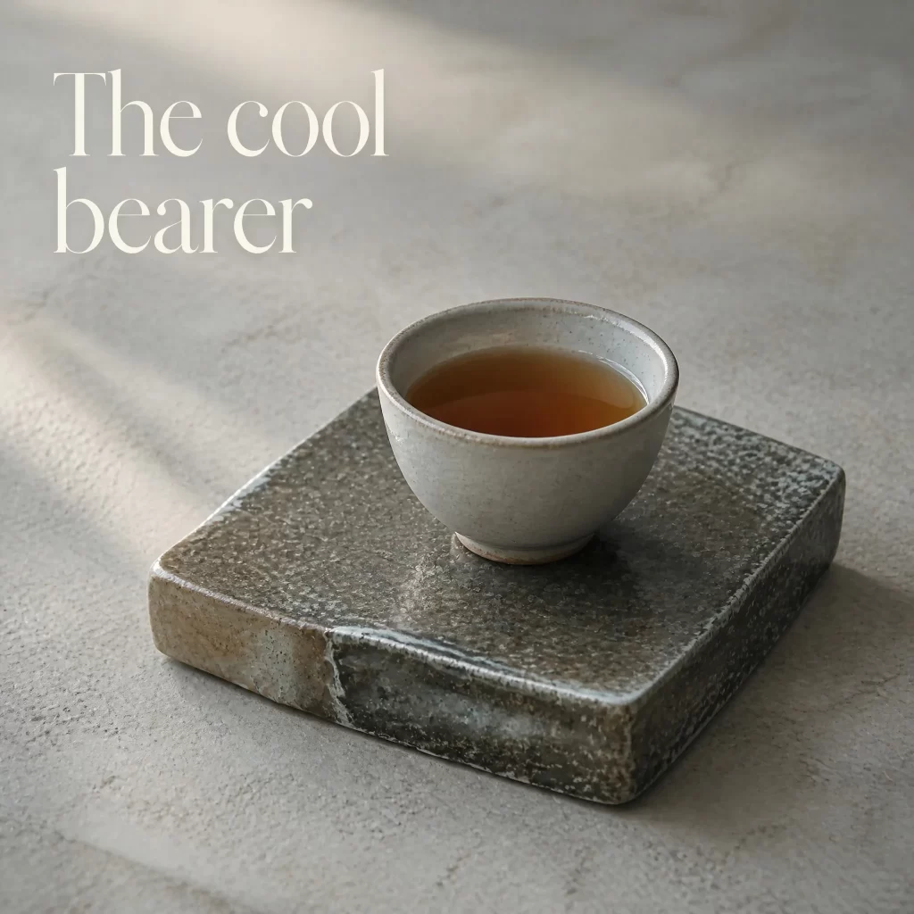 Wood-Fired Jian Zhan Teapot Stand — Guichuan, Rough-Clay, Quiet Rustic Character detail 4