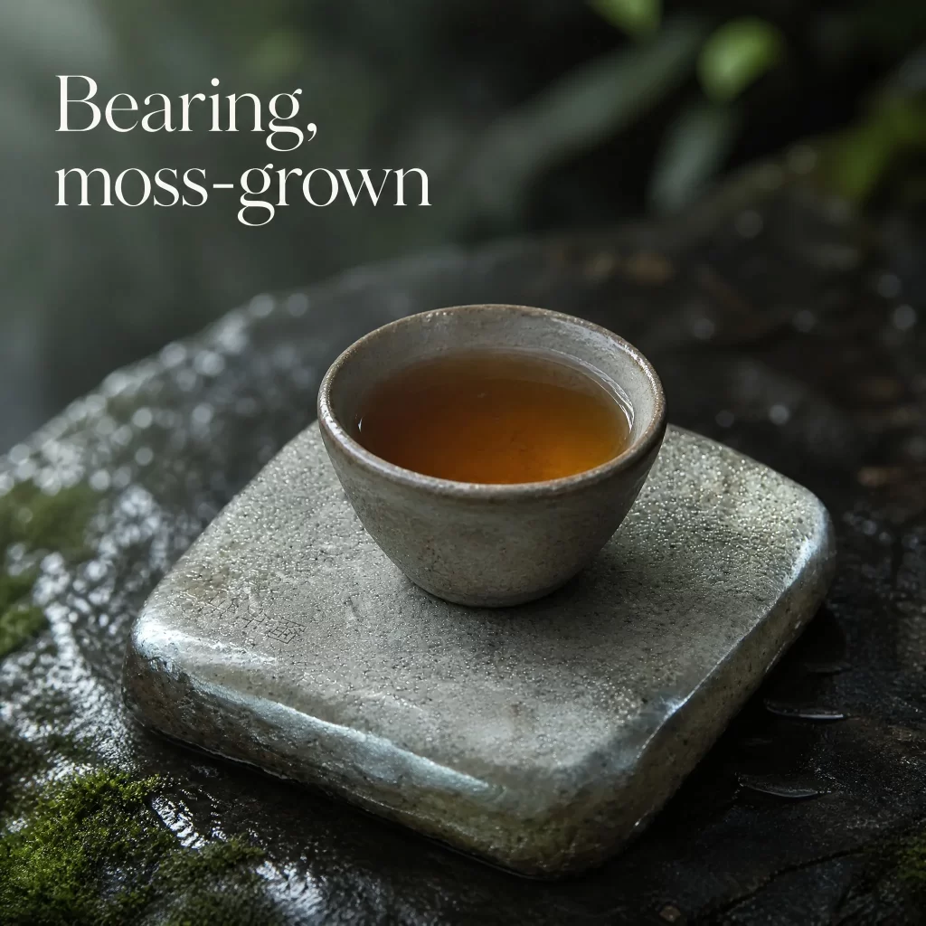 Wood-Fired Jian Zhan Teapot Stand — Zhihuan, Rough-Clay, Moss-Toned Glaze, Kiln-Tear Texture detail 4