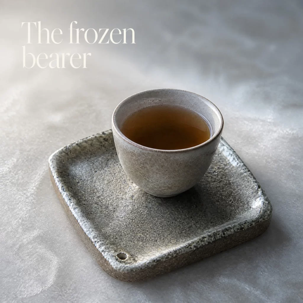 Wood-Fired Jian Zhan Teapot Stand — Zhihuan, Rough-Clay, Layered Glaze Color detail 4