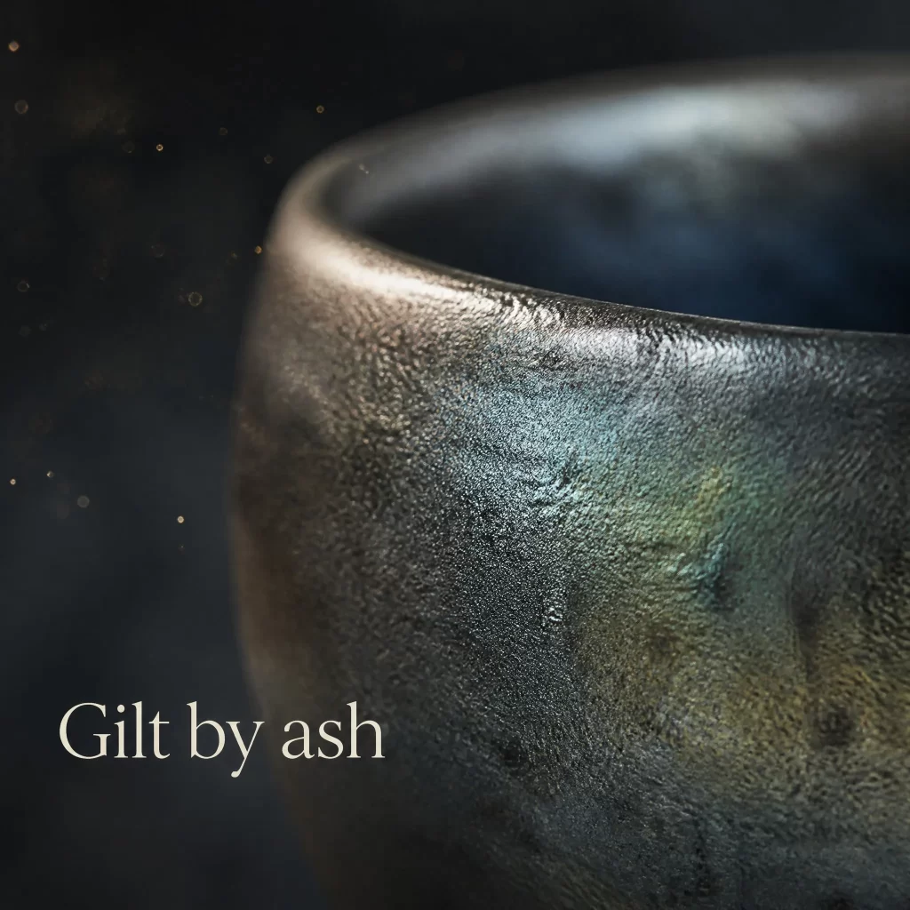 Wood-Fired Jian Zhan Tea Cup — Iron-Clay, Gold-Accented Ash Glaze, Natural Ash Variation, 70 ml detail 4
