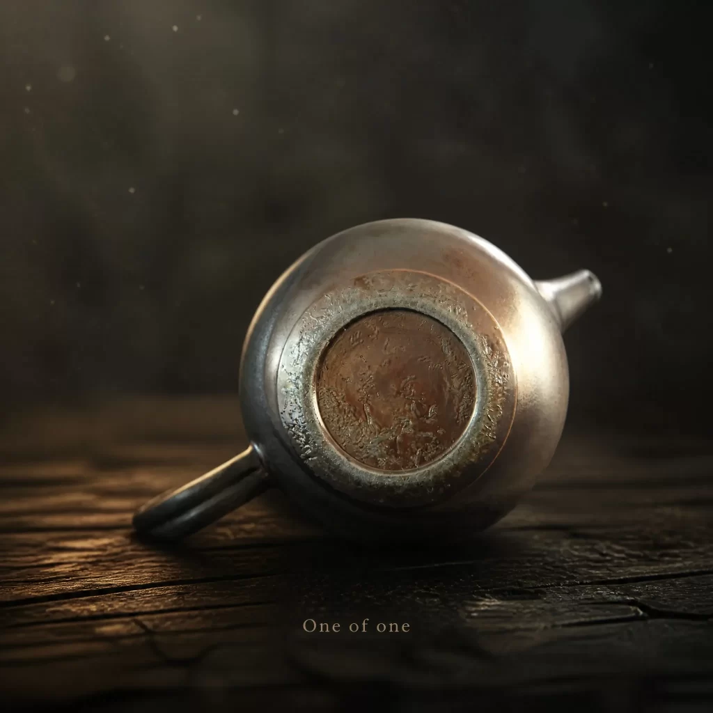 Wood-Fired Jian Zhan Teapot — Ruyi Handle, Fine-Clay, Heavy Natural Ash, Natural Ash Variation, 135 ml detail 5