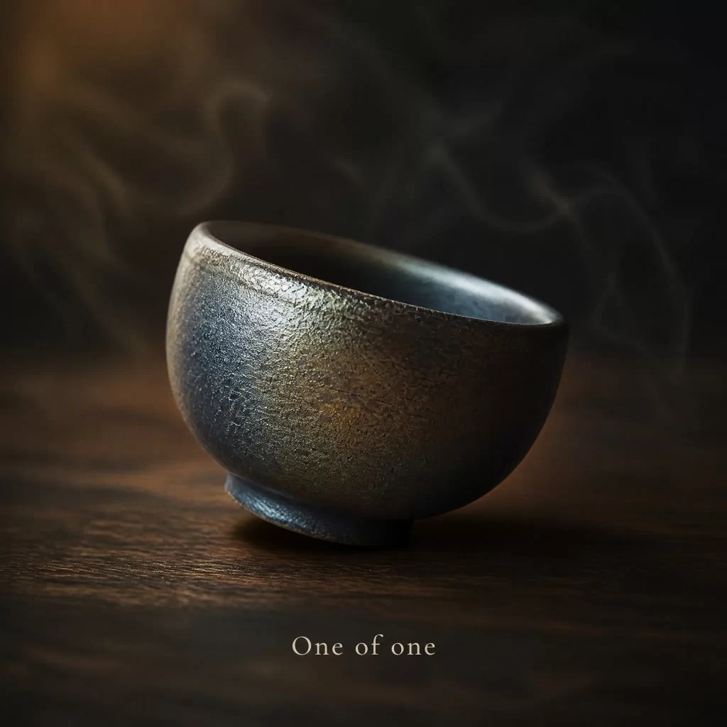 Wood-Fired Jian Zhan Tea Cup — Iron-Clay, Gold-Accented Ash Glaze, Natural Ash Variation, 70 ml detail 5
