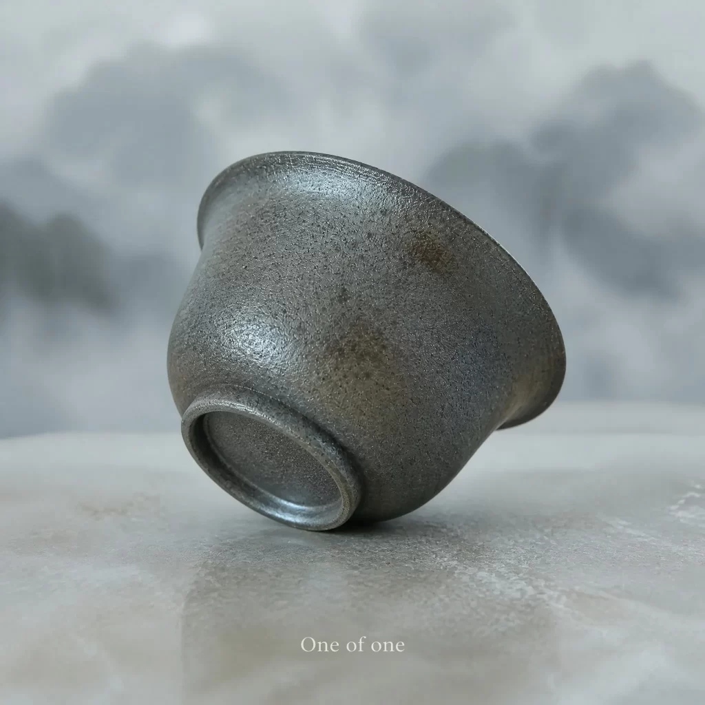 Wood-Fired Jian Zhan Gaiwan — Iron-Clay, Natural Ash Variation, 145 ml detail 5