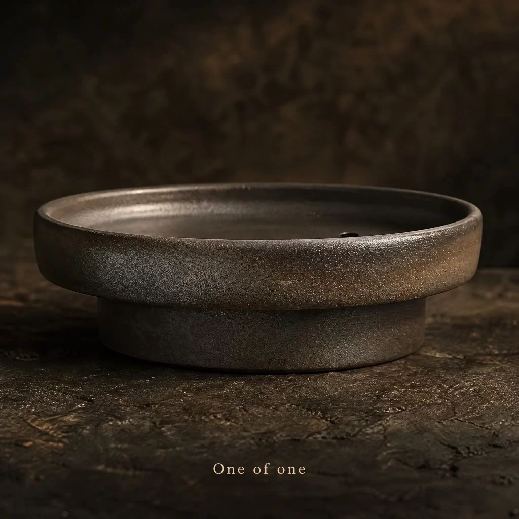 Wood-Fired Jian Zhan Teapot Stand — Rust Ash, 17.7 cm detail 5