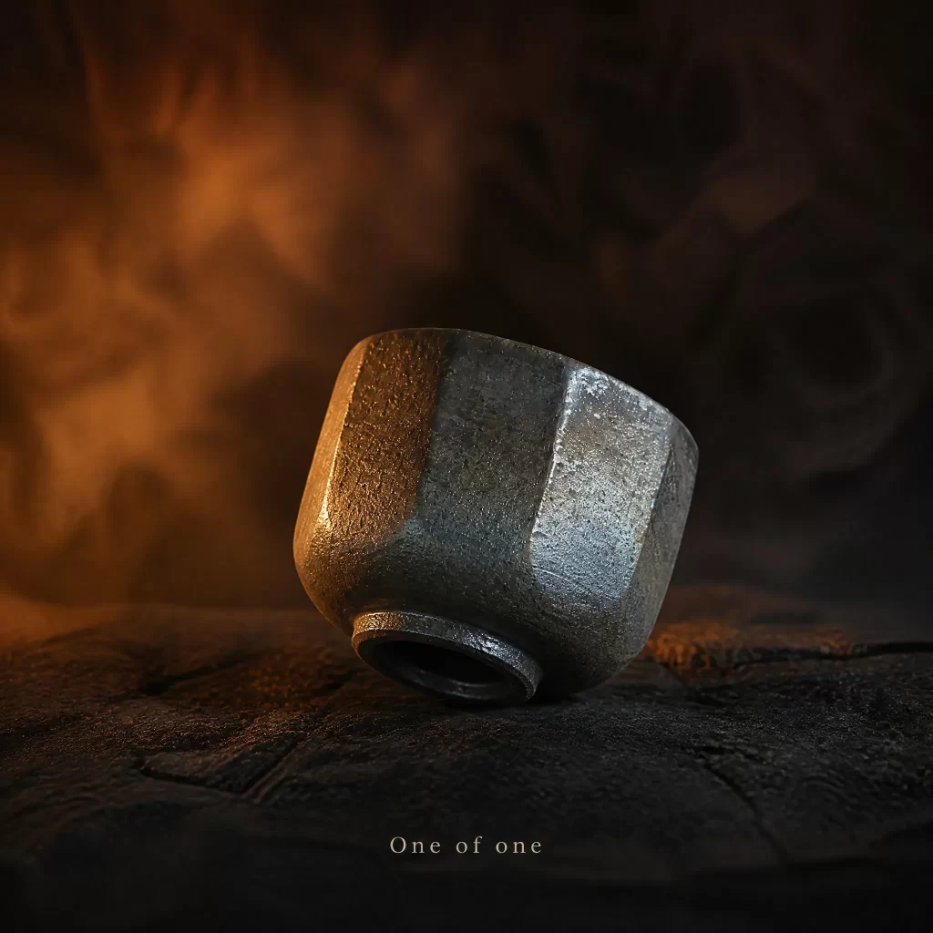 Wood-Fired Jian Zhan Tea Cup — Iron-Clay, Gold-And-Silver Ash Glaze, Fire-Toned Ash Glaze, 105 ml detail 5
