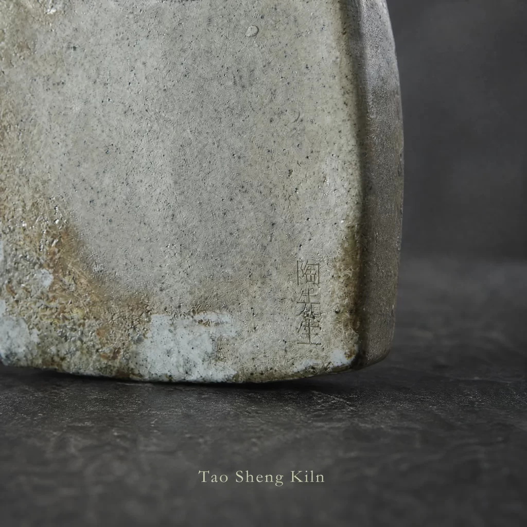 Wood-Fired Jian Zhan Teapot Stand — Guichuan, Rough-Clay, Golden Lustrous Glaze, Flowing Glaze detail 5