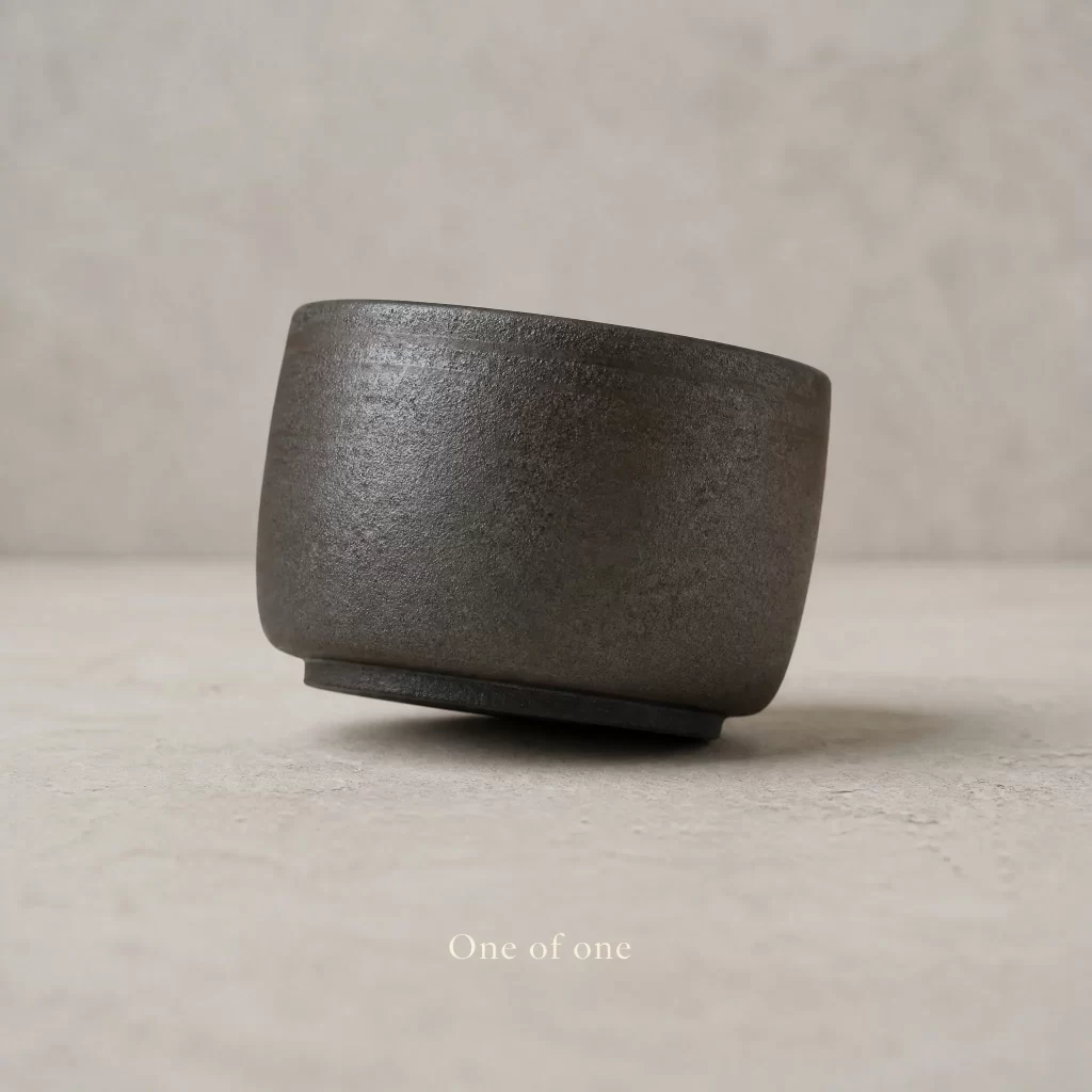 Wood-Fired Jian Zhan Tea Wastewater Bowl — Iron-Clay, Natural Ash Variation, Quiet Rustic Character detail 5