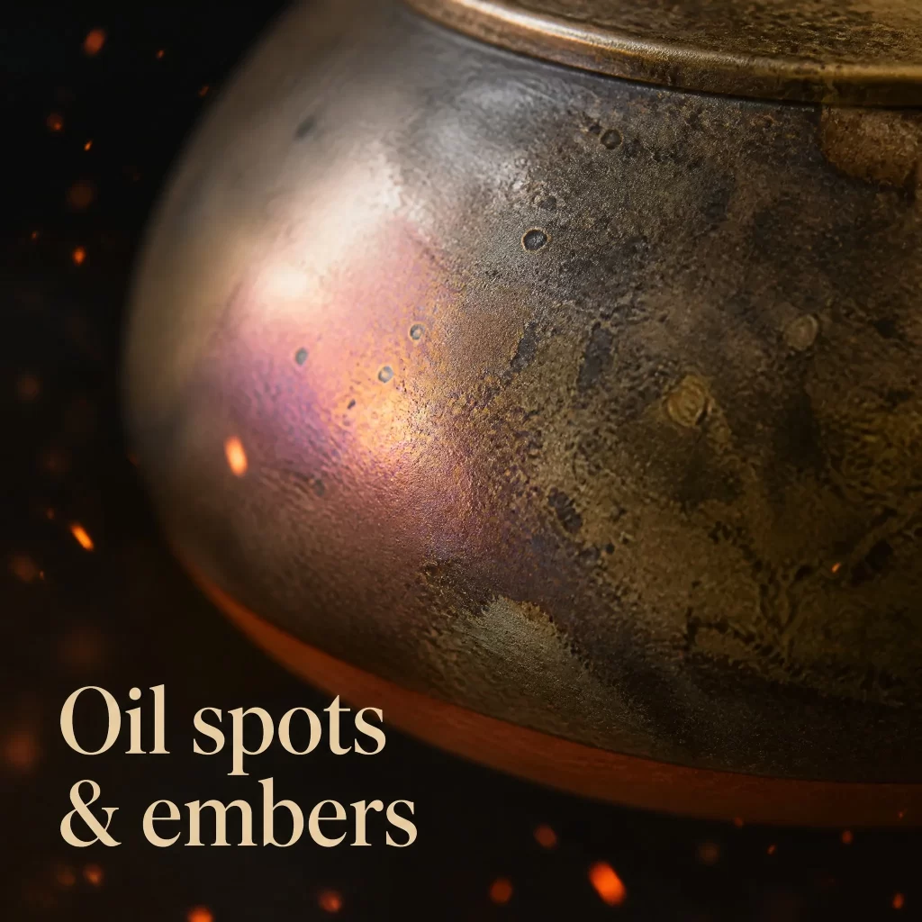 Handmade Wood-Fired Fine Clay Teapot | Distinct Fire Marks & Metallic Glaze for Gongfu Tea, 125 ml detail 5