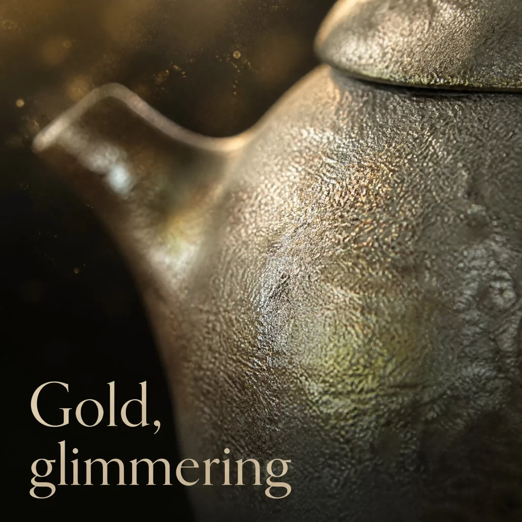 Wood-Fired Jian Zhan Teapot — Qingyang, Iron-Clay, Golden Lustrous Glaze, Natural Ash Variation, 170 ml detail 5