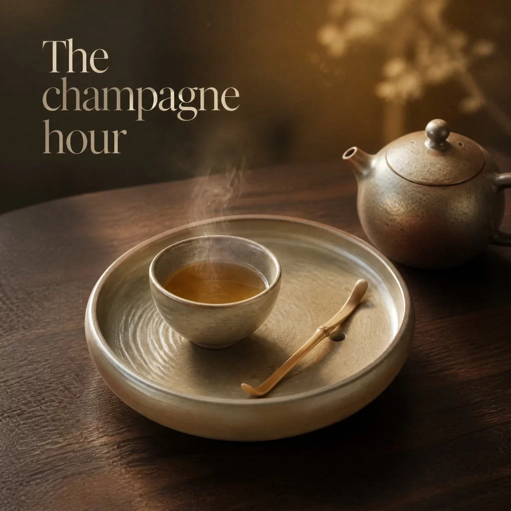 Wood-Fired Jian Zhan Teapot Stand — Fine-Clay, Champagne-Gold Glaze, Natural Ash Variation detail 6