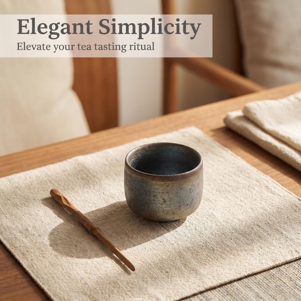Handmade Chai Kiln Teacup, 85cc Iron Clay Small Tea Cup detail 6