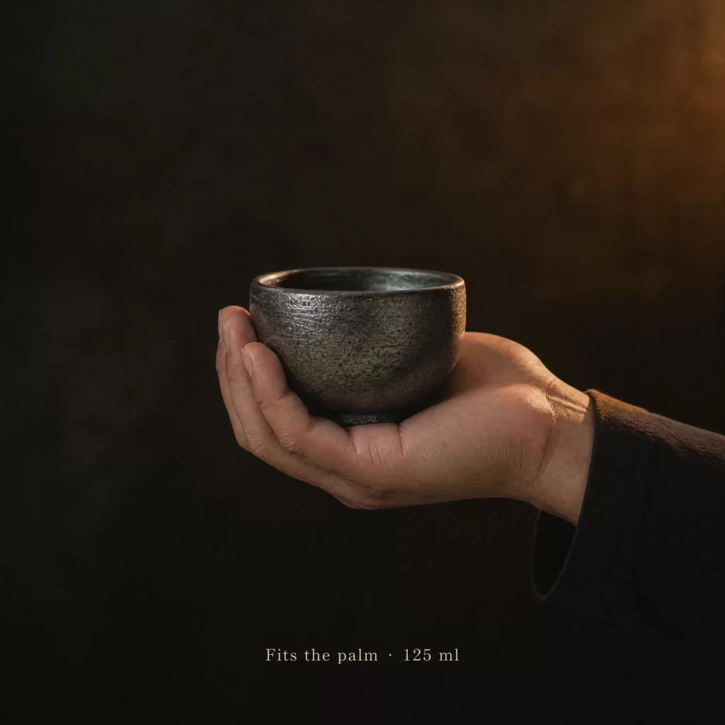 Wood-Fired Jian Zhan Tea Cup — Ash-Fired Starry Glaze, 125 ml detail 7