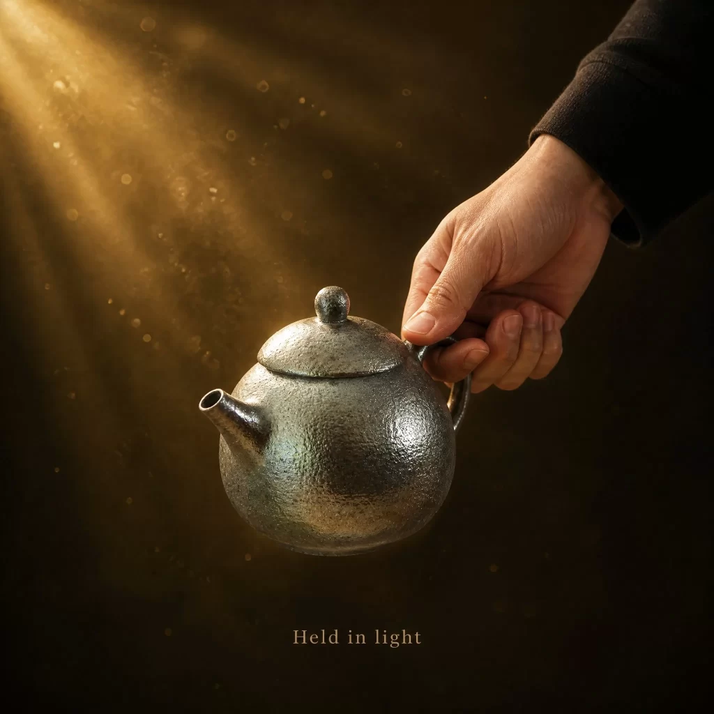 Wood-Fired Jian Zhan Teapot — Qingyang, Iron-Clay, Golden Lustrous Glaze, Natural Ash Variation, 170 ml detail 7