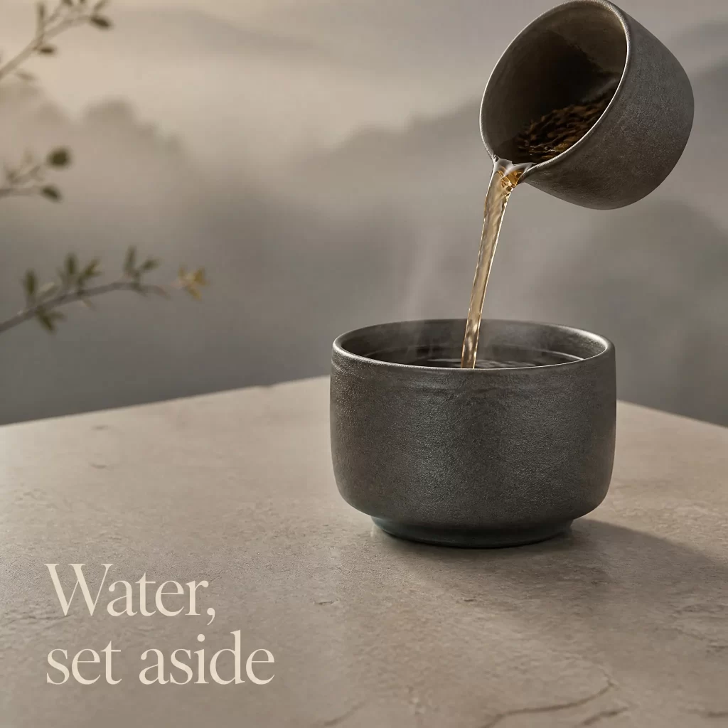 Wood-Fired Jian Zhan Tea Wastewater Bowl — Iron-Clay, Natural Ash Variation, Quiet Rustic Character detail 8