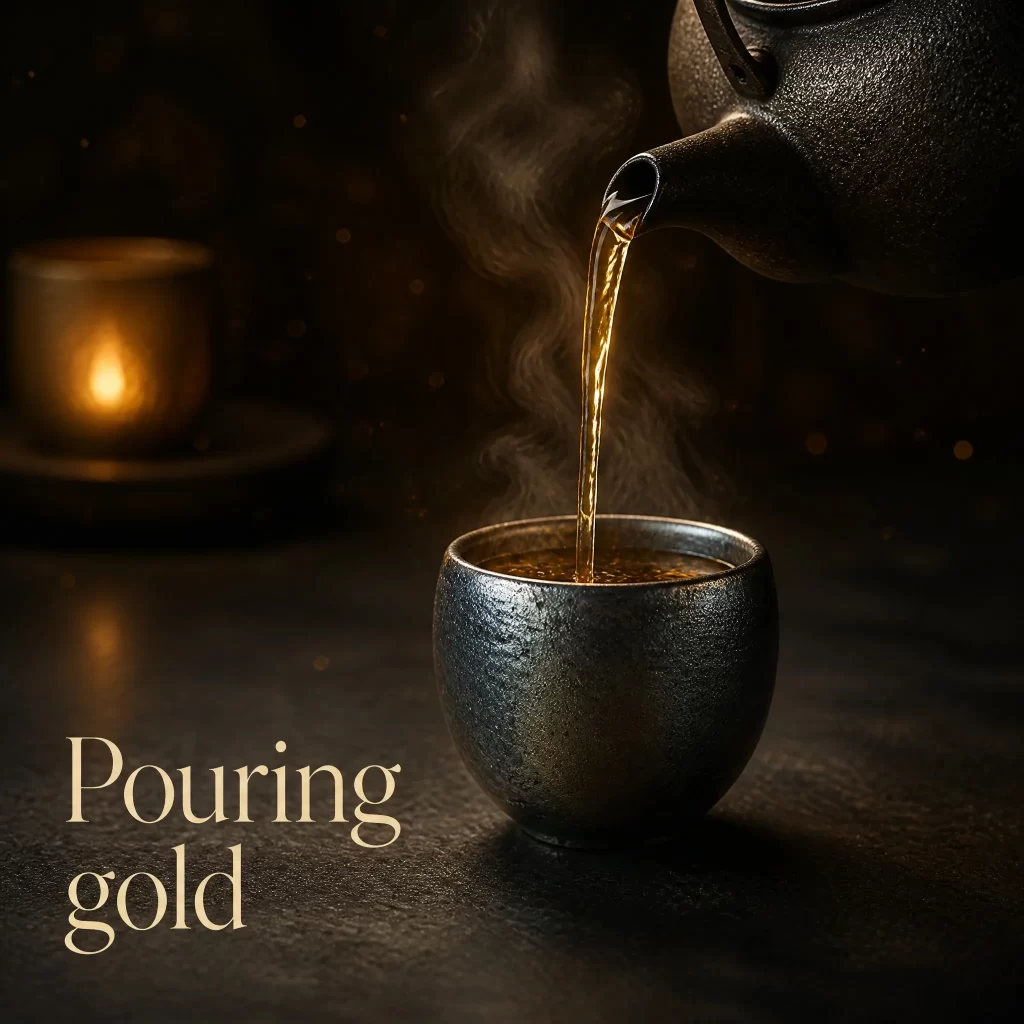 Wood-Fired Jian Zhan Tea Cup — Iron-Clay, Gold-Accented Ash Glaze, Grounded, Understated Character, 100 ml detail 8