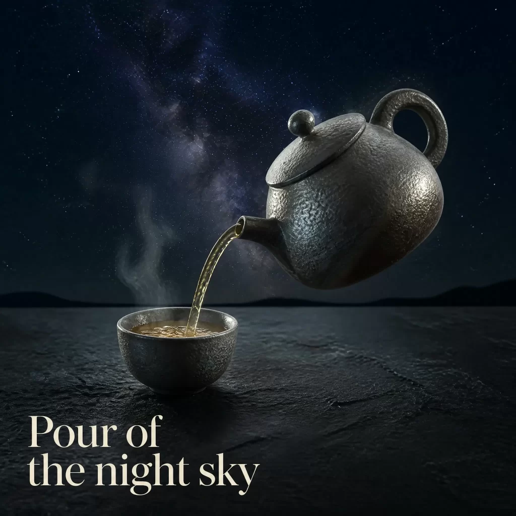 Handmade Wood-Fired Teapot | "Starry Night" Dark Metallic Ash Glaze & Inner Fire Marks, 200 ml detail 8