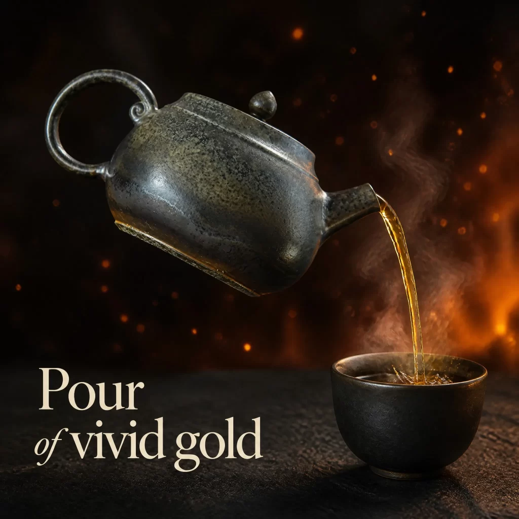 Handmade Wood-Fired Fine Clay Teapot | Distinct Fire Marks & Metallic Glaze for Gongfu Tea, 125 ml detail 8