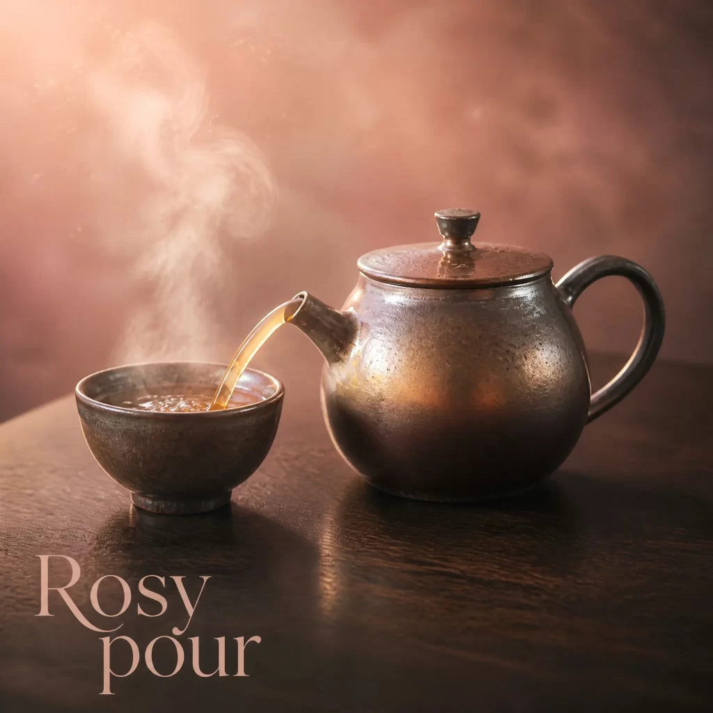Wood-Fired Jian Zhan Teapot — Heng, Fine-Clay, Contrasting Sides, Rose-Gold Glaze, 125 ml detail 8