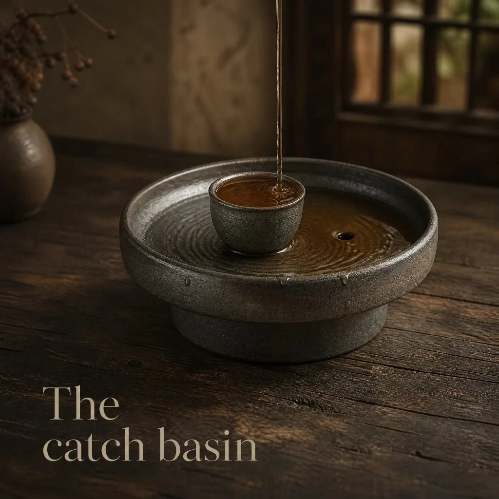 Wood-Fired Jian Zhan Teapot Stand — Rust Ash, 17.7 cm detail 8