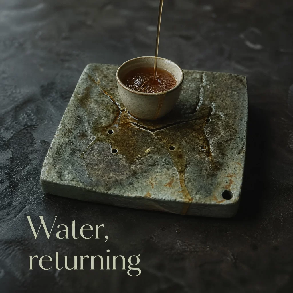 Wood-Fired Jian Zhan Teapot Stand — Guichuan, Rough-Clay, Golden Lustrous Glaze, Flowing Glaze detail 8