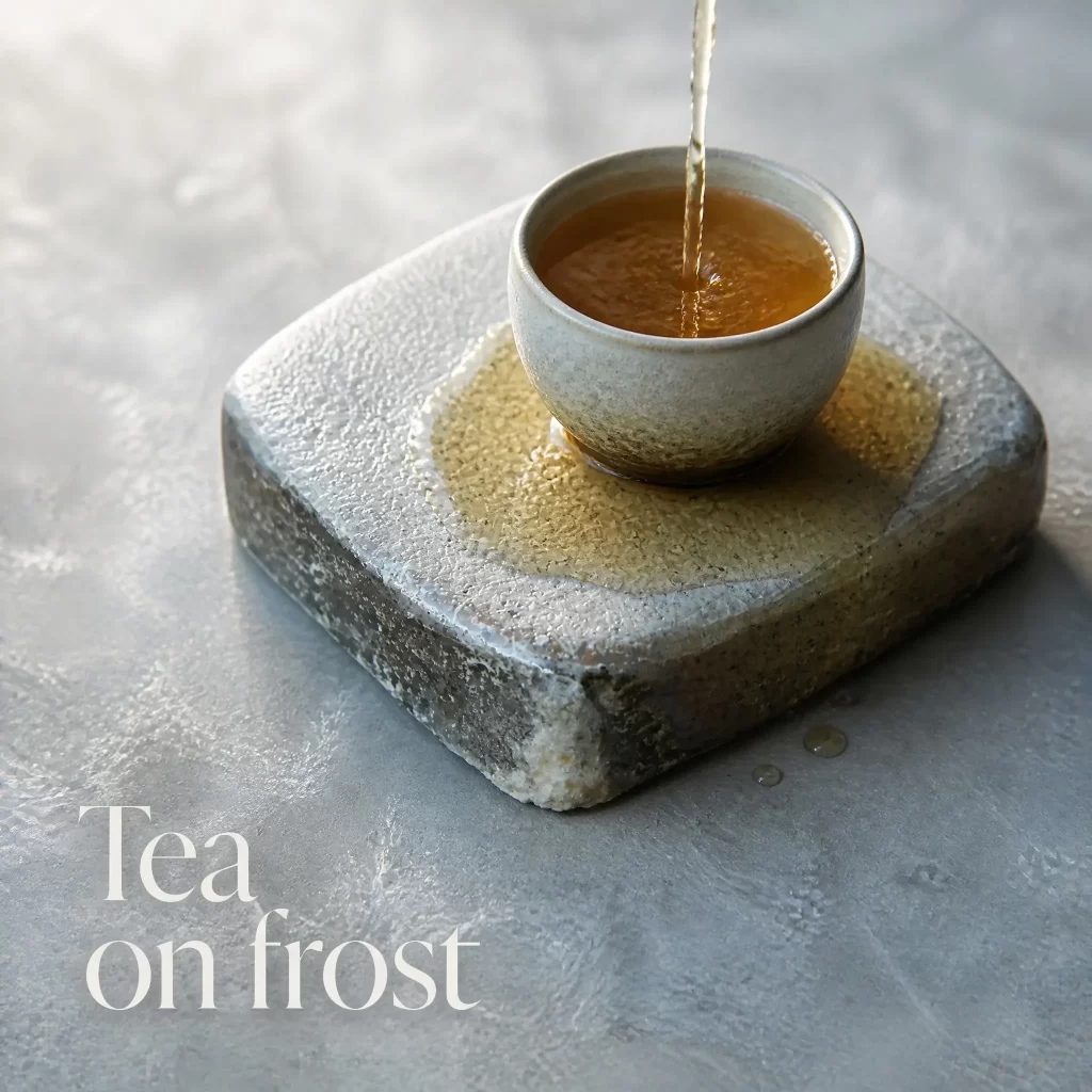 Wood-Fired Jian Zhan Teapot Stand — Zhihuan, Rough-Clay, Layered Glaze Color detail 8