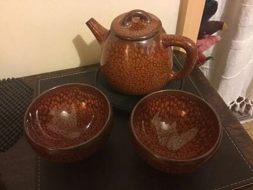 Customer photo review of Orange Teapot