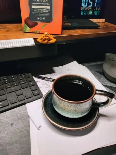 Customer photo review of Raindrops Coffee Cup