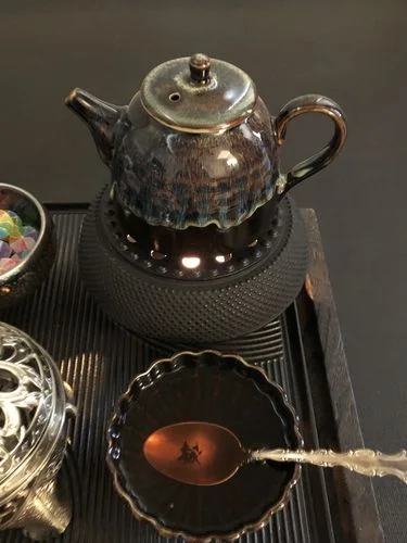 Customer photo review of Golden Peacock Teapot