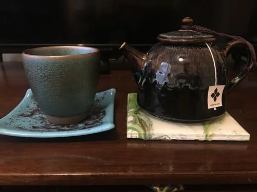 Customer photo review of Golden Peacock Teapot