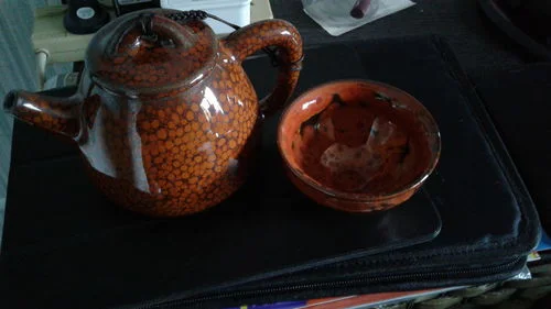 Customer photo review of Orange Teapot