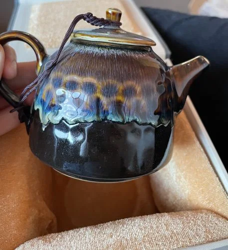 Customer photo review of Golden Peacock Teapot