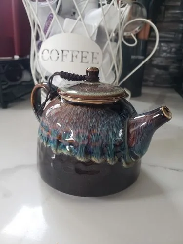 Customer photo review of Golden Peacock Teapot
